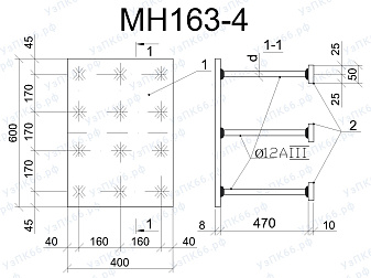 Изделие закладное МН 163-4