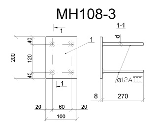 Изделие закладное МН 108-3