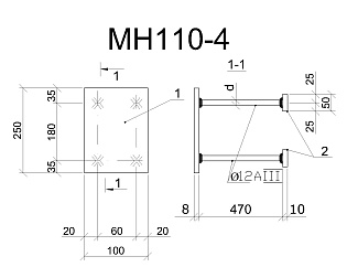 Изделие закладное МН 110-4