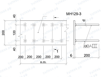 Изделие закладное МН 129-3