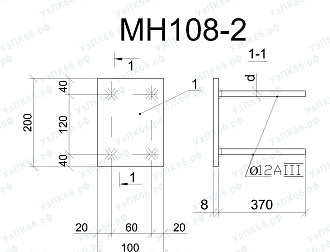 Изделие закладное МН 108-2