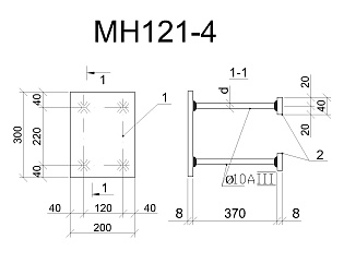 Изделие закладное МН 121-4