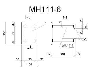 Изделие закладное МН 111-6
