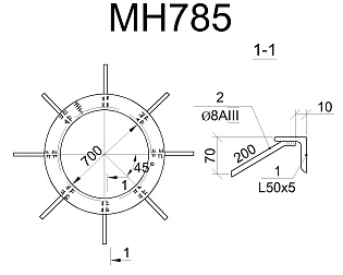 Изделие закладное МН 785