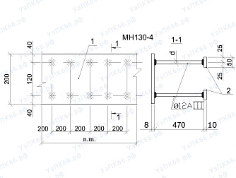 Изделие закладное МН 130-4