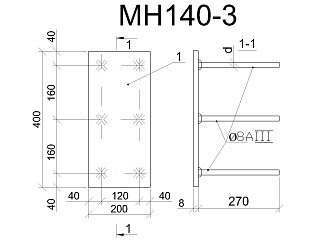 Изделие закладное МН 140-3