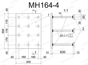 Изделие закладное МН 164-4
