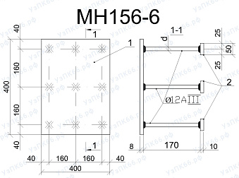 Изделие закладное МН 156-6