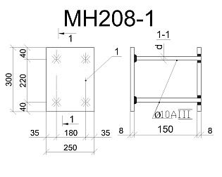 Изделие закладное МН 208-1