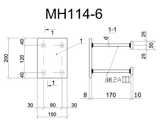 Изделие закладное МН 114-6
