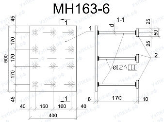 Изделие закладное МН 163-6