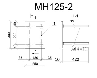 Изделие закладное МН 125-2