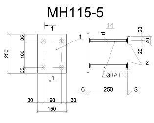 Изделие закладное МН 115-5