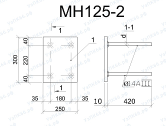 Изделие закладное МН 125-2