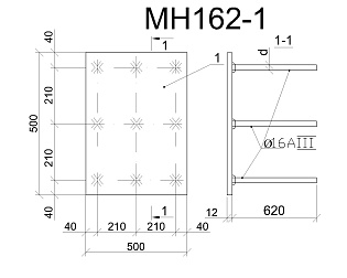 Изделие закладное МН 162-1