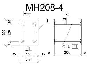 Изделие закладное МН 208-4