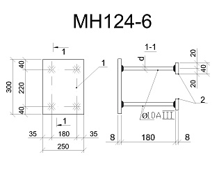 Изделие закладное МН 124-6