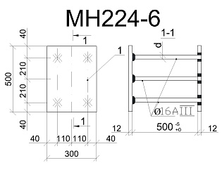 Изделие закладное МН 224-6