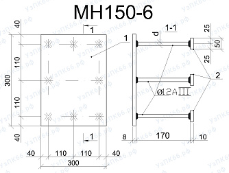Изделие закладное МН 150-6