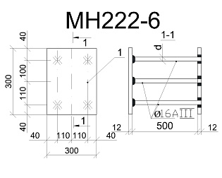 Изделие закладное МН 222-6