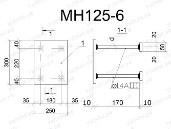 Изделие закладное МН 125-6