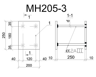 Изделие закладное МН 205-3
