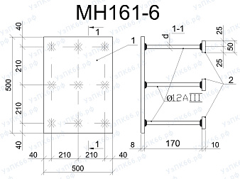 Изделие закладное МН 161-6