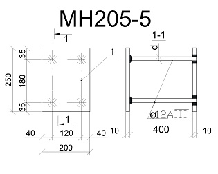 Изделие закладное МН 205-5