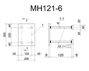 Изделие закладное МН 121-6