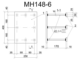 Изделие закладное МН 148-6