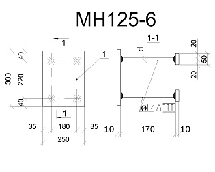 Изделие закладное МН 125-6
