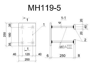 Изделие закладное МН 119-5