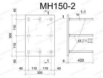 Изделие закладное МН 150-2