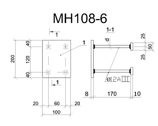 Изделие закладное МН 108-6