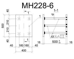 Изделие закладное МН 228-6