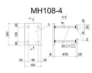 Изделие закладное МН 108-4