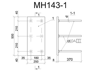 Изделие закладное МН 143-1
