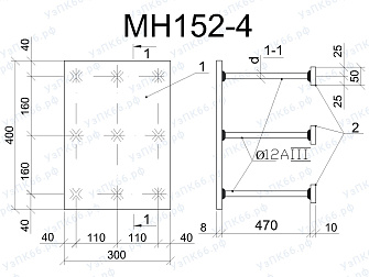 Изделие закладное МН 152-4