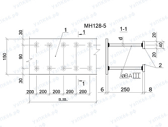 Изделие закладное МН 128-5