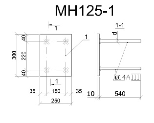 Изделие закладное МН 125-1