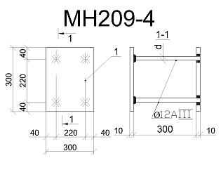 Изделие закладное МН 209-4