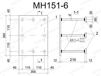 Изделие закладное МН 151-6