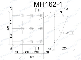 Изделие закладное МН 162-1