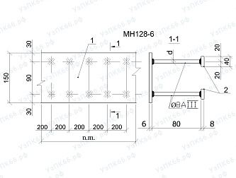 Изделие закладное МН 128-6