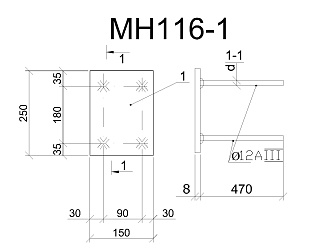 Изделие закладное МН 116-1