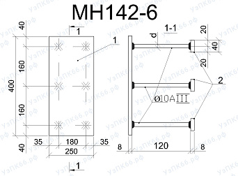 Изделие закладное МН 142-6