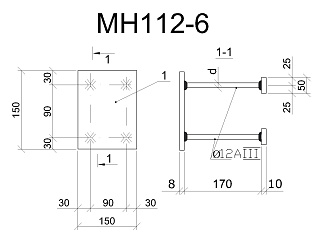 Изделие закладное МН 112-6