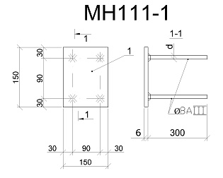 Изделие закладное МН 108-1