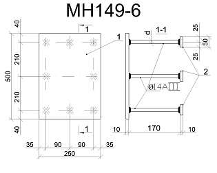 Изделие закладное МН 149-6