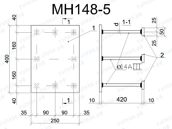 Изделие закладное МН 148-5